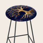 Colorful Tree of Life - Yggdrasil  Stool Gallery Image 2