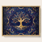 Colorful Tree of Life - Yggdrasil  Serving Tray Gallery Image 1