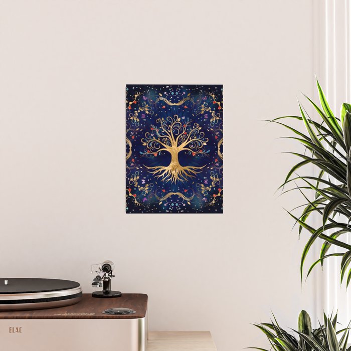 Colorful Tree of Life - Yggdrasil  Poster Gallery Image 2