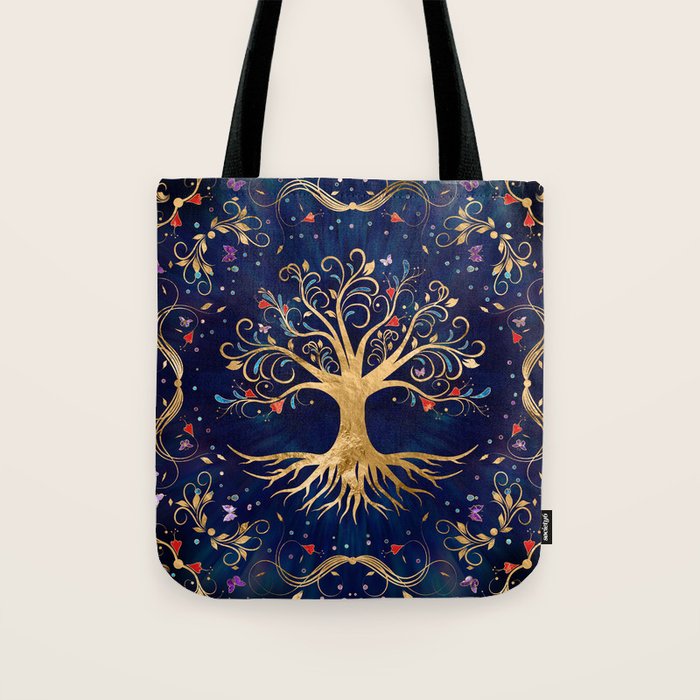 Colorful Tree of Life - Yggdrasil  Tote Bag Gallery Image 1
