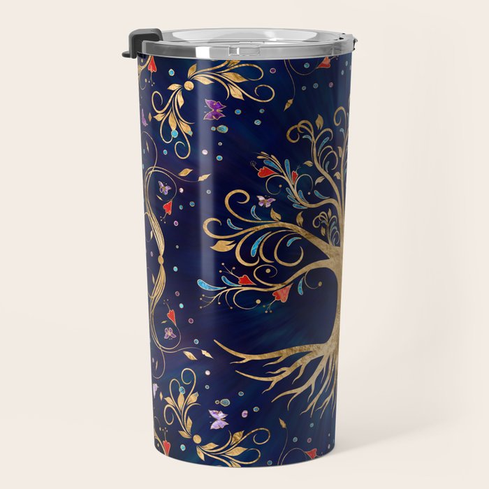 Colorful Tree of Life - Yggdrasil  Travel Mug Gallery Image 3