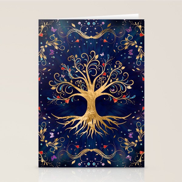 Colorful Tree of Life - Yggdrasil  Stationery Card Gallery Image 1