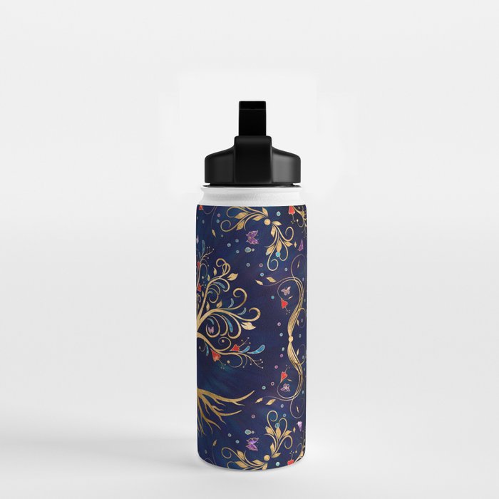 Colorful Tree of Life - Yggdrasil  Water Bottle Gallery Image 2