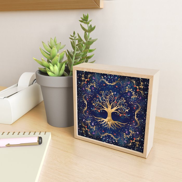 Colorful Tree of Life - Yggdrasil  Mini Art Print Gallery Image 2