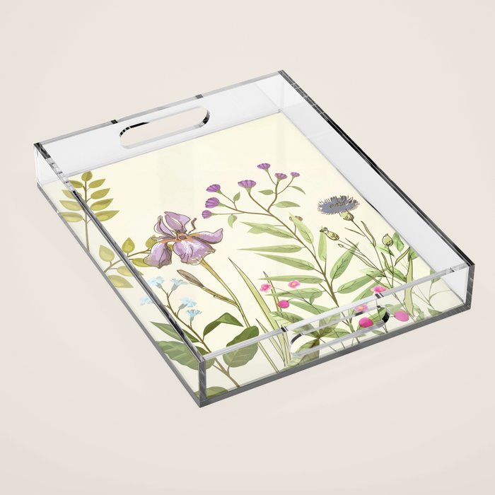 Little Blooming Wildflowers Acrylic Tray Gallery Image 1