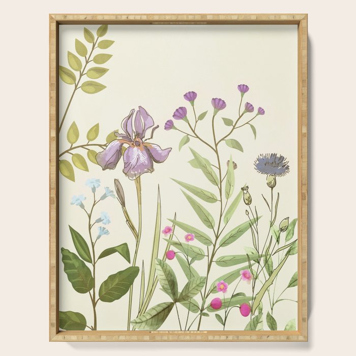 Little Blooming Wildflowers Serving Tray Gallery Image 1