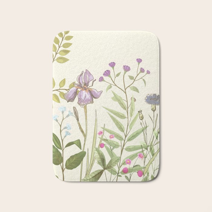 Little Blooming Wildflowers Bath Mat Gallery Image 1