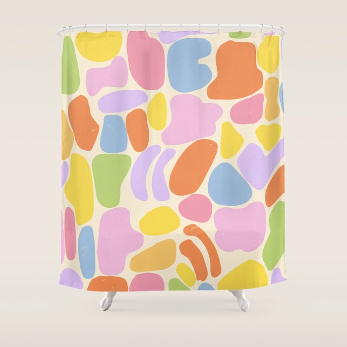 Pastel stones Shower Curtain Gallery Image 1
