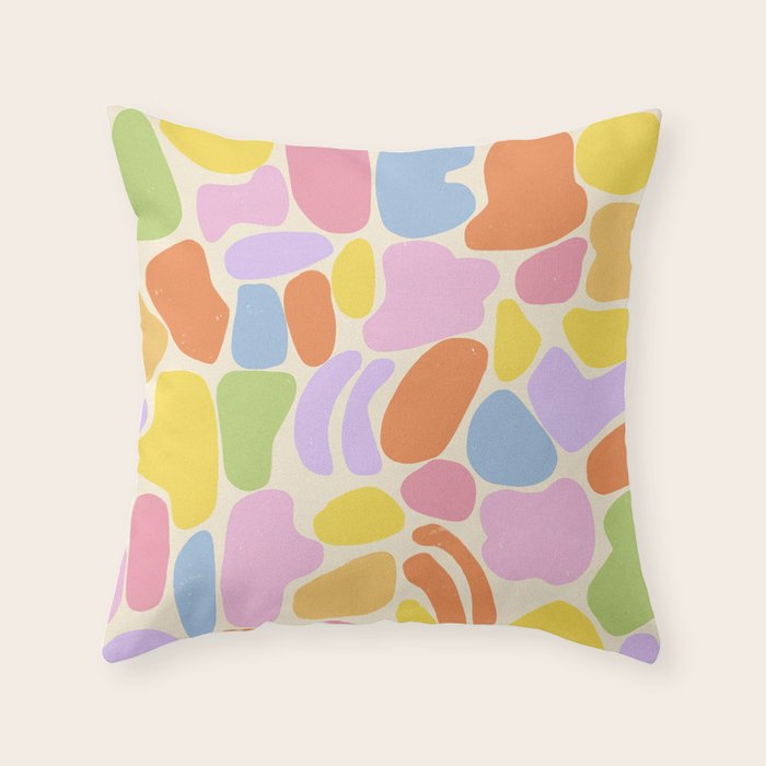 Pastel stones Throw Pillow Gallery Image 6