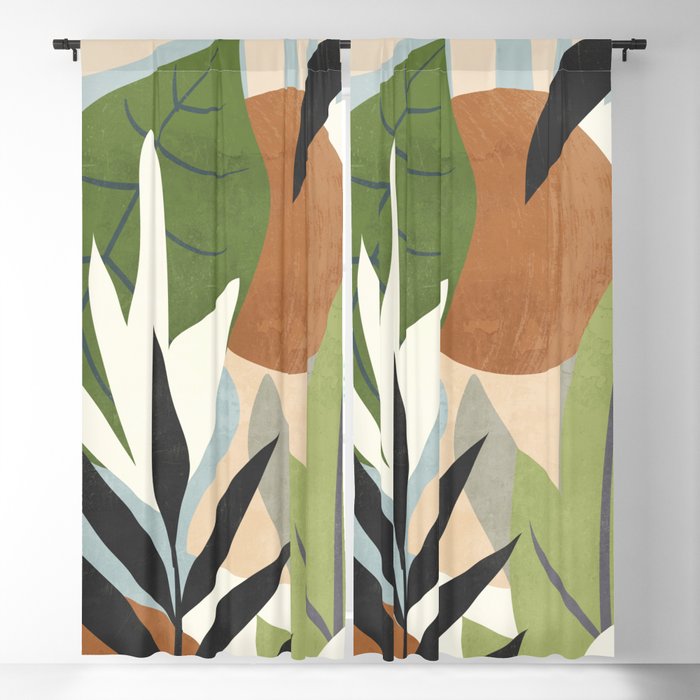 Abstract Art Jungle 4 Window Curtain Gallery Image 5