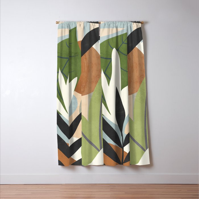 Abstract Art Jungle 4 Window Curtain Gallery Image 3