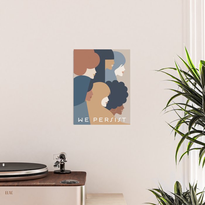 Girl Power portrait - we persist - Earthy #girlpower Poster Gallery Image 2