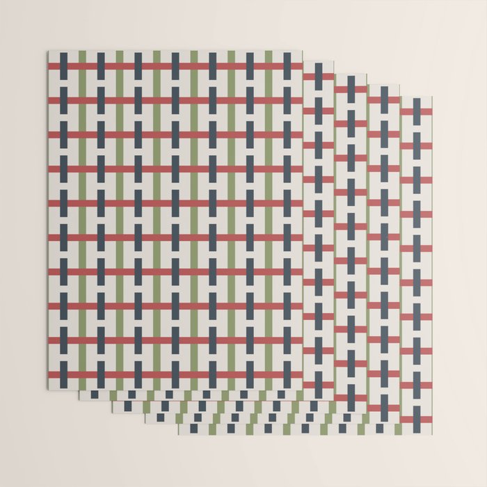 Woven Christmas Plaid 2025 Wrapping Paper Gallery Image 3