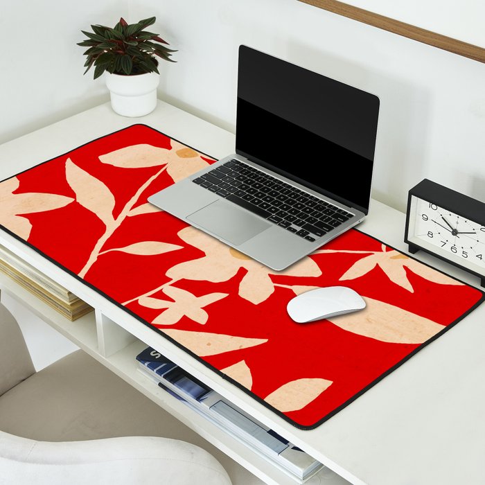 Abstract Minimal Flowers 7 Desk Mat Gallery Image 2