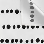 Spotted, Mudcloth, White and Black, Boho Print Wall Tapestry Gallery Image 3