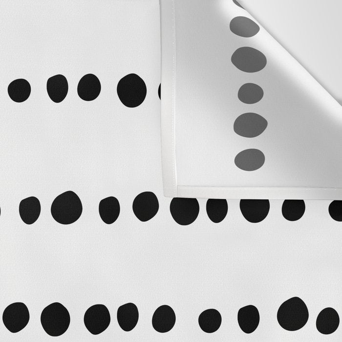 Spotted, Mudcloth, White and Black, Boho Print Wall Tapestry Gallery Image 3