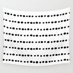 Spotted, Mudcloth, White and Black, Boho Print Wall Tapestry Gallery Image 4