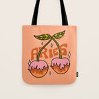 Aries Cherries Tote Bag Gallery Image 1