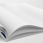 Botanical Wisps Abstract Pattern in Nautical Navy Blue and White  Notebook Gallery Image 2