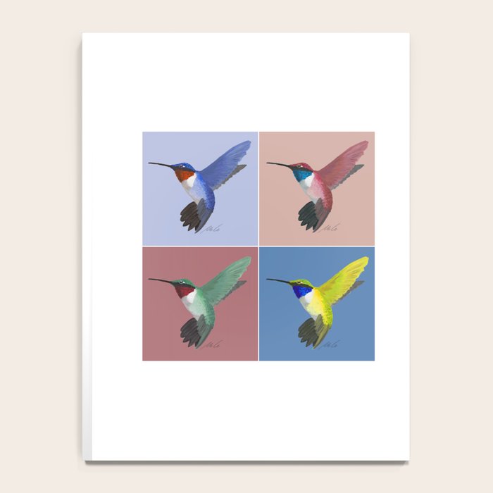 05 Blue, Red, Green, Yellow Hummingbird Notebook Gallery Image 4