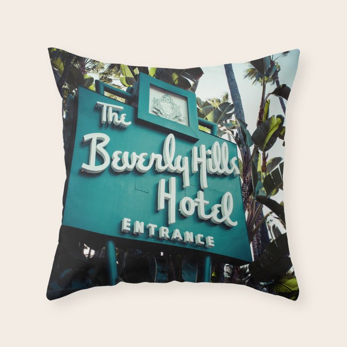 Beverly Hills Hotel, No. 2 Throw Pillow Gallery Image 6