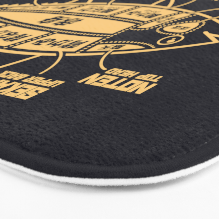 Tuna Anatomy Japanese Maguro Sushi - Black Sand Bath Mat Gallery Image 3