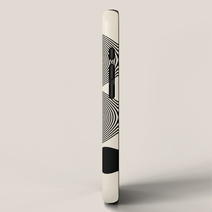 Abstraction_LINE_BLACK_DOT_VISUAL_ART_Minimlism_001A iPhone Case Gallery Image 2