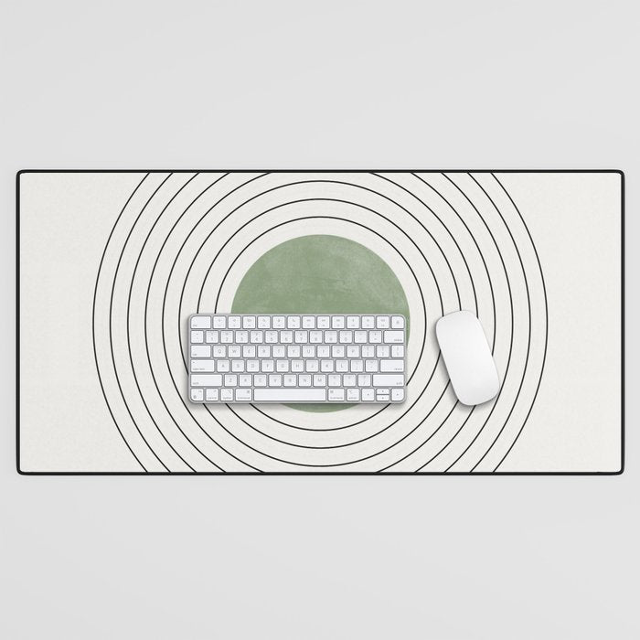 Fresh Pattern, Green Circle Desk Mat Gallery Image 1