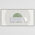 Fresh Pattern, Green Circle Desk Mat Gallery Image 1