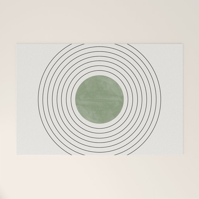 Fresh Pattern, Green Circle Welcome Mat Gallery Image 1