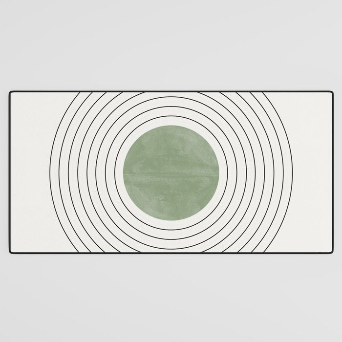 Fresh Pattern, Green Circle Desk Mat Gallery Image 3