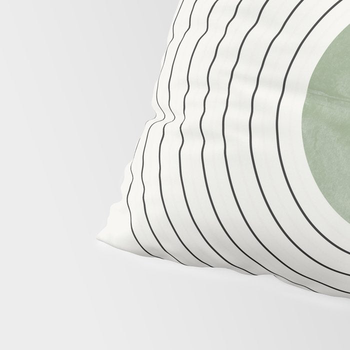 Fresh Pattern, Green Circle Pillow Sham Gallery Image 4