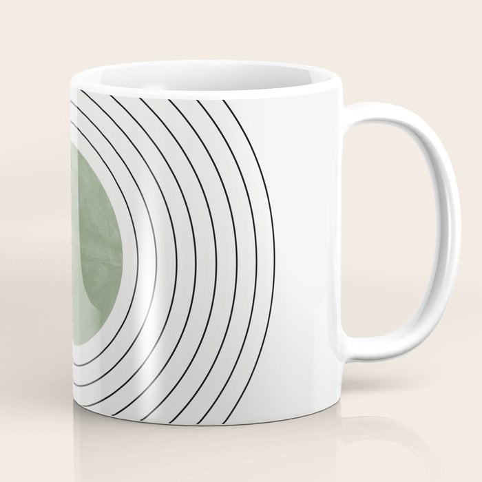 Fresh Pattern, Green Circle Coffee Mug Gallery Image 1