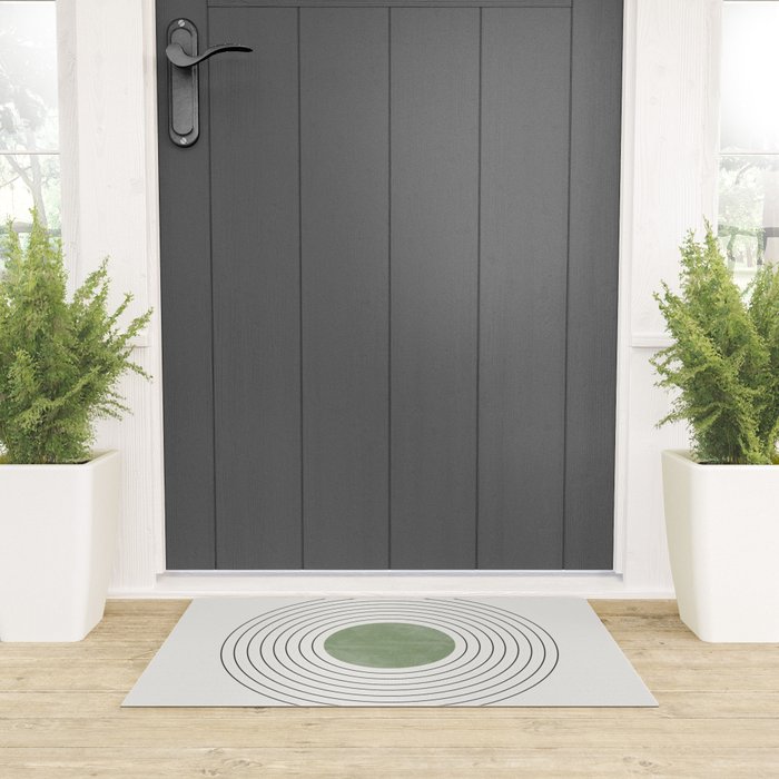 Fresh Pattern, Green Circle Welcome Mat Gallery Image 3