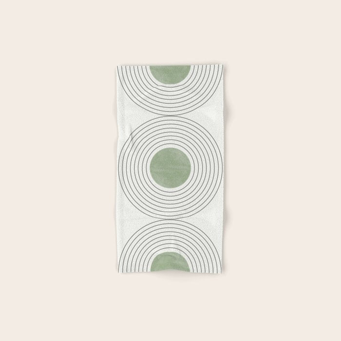 Fresh Pattern, Green Circle Bath Towel Gallery Image 1