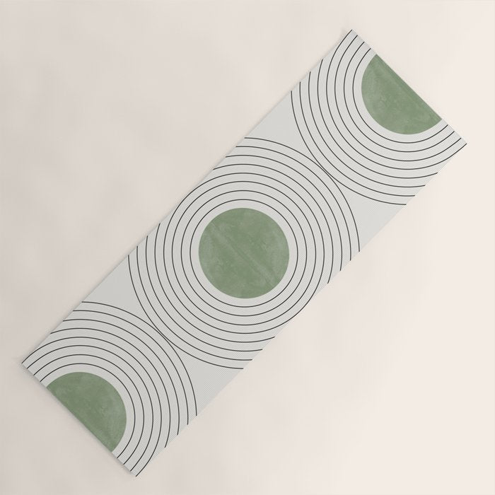 Fresh Pattern, Green Circle Yoga Mat Gallery Image 1