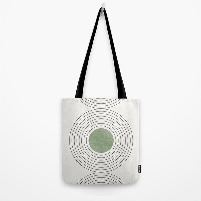 Fresh Pattern, Green Circle Tote Bag Gallery Image 2