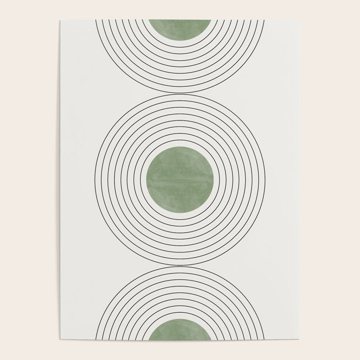 Fresh Pattern, Green Circle Poster Gallery Image 4