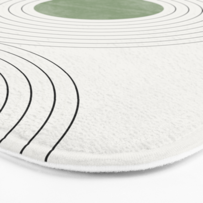 Fresh Pattern, Green Circle Bath Mat Gallery Image 3