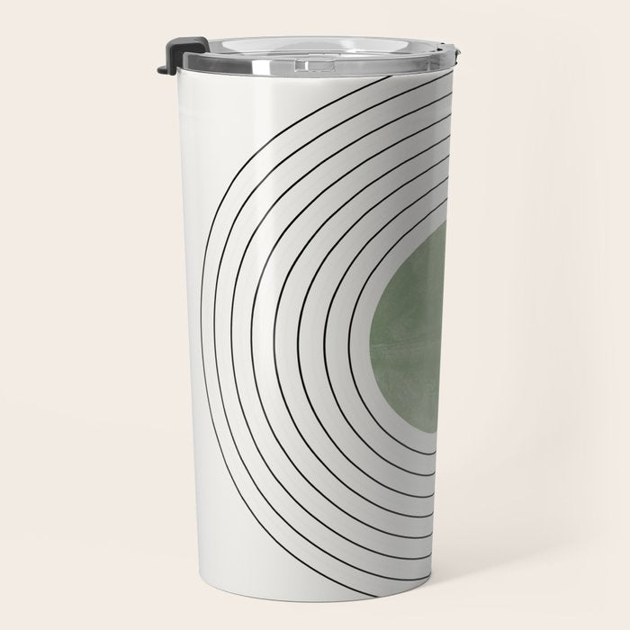 Fresh Pattern, Green Circle Travel Mug Gallery Image 3