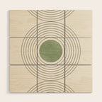 Fresh Pattern, Green Circle Wood Wall Art Gallery Image 1