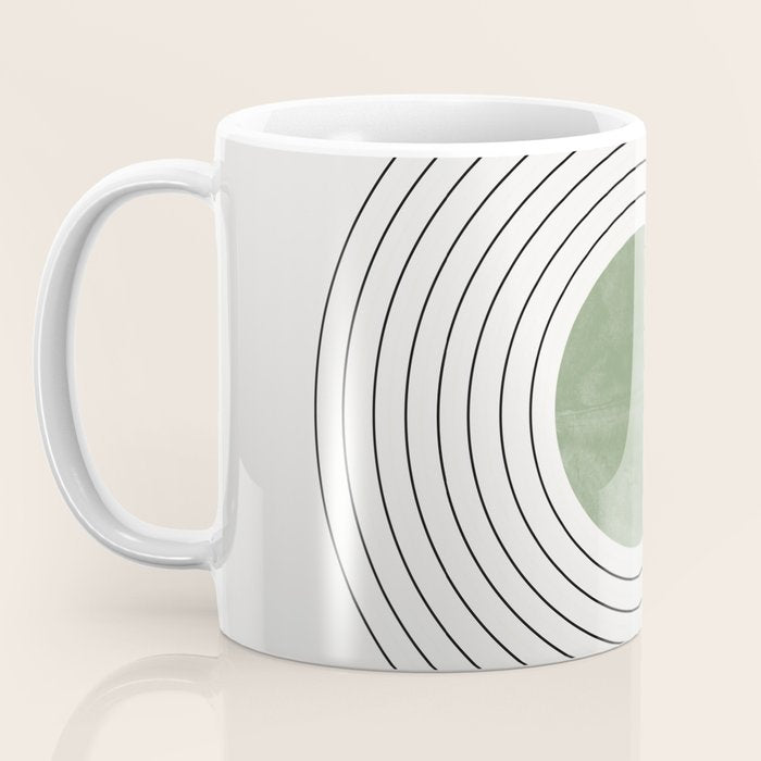 Fresh Pattern, Green Circle Coffee Mug Gallery Image 3