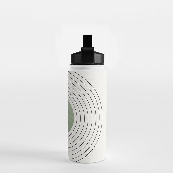Fresh Pattern, Green Circle Water Bottle Gallery Image 2