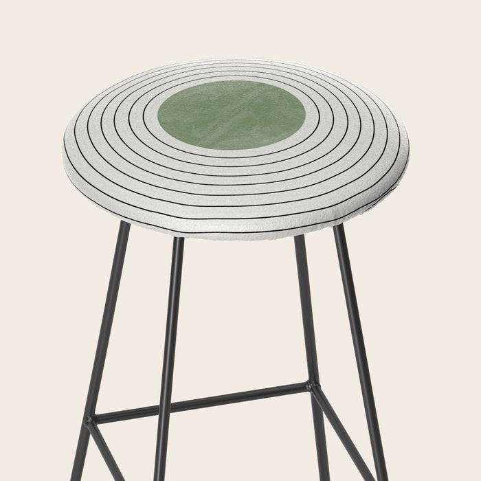 Fresh Pattern, Green Circle Stool Gallery Image 2