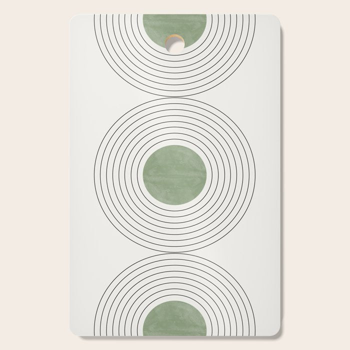 Fresh Pattern, Green Circle Cutting Board Gallery Image 1