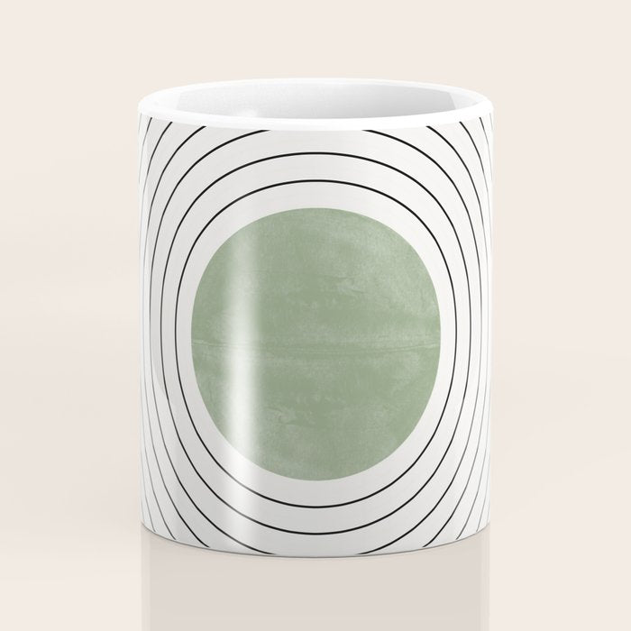 Fresh Pattern, Green Circle Coffee Mug Gallery Image 4