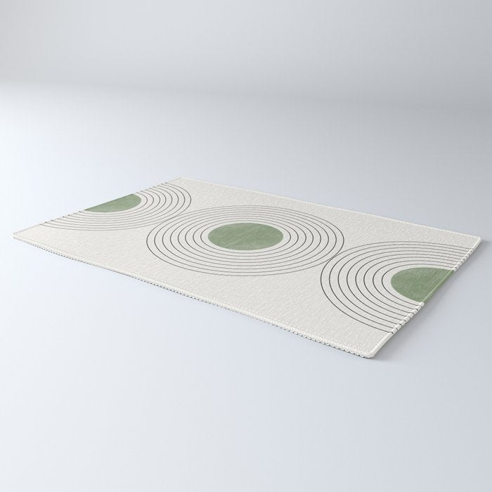 Fresh Pattern, Green Circle Rug Gallery Image 3