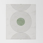 Fresh Pattern, Green Circle Throw Blanket Gallery Image 2