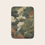 Japanese green Forest Painting Autumn Art Japandi Wall Art maximalist Art Nouveau Botanical Print Bath Mat Gallery Image 1
