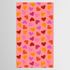 Colorful Heart Pattern for Valentine's Day Tablecloth Gallery Image 2